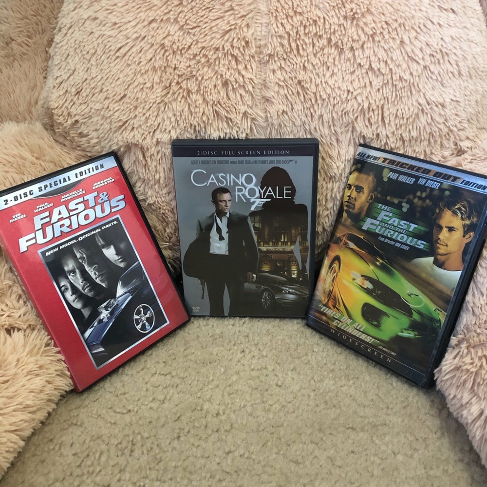 3 DVDs movies in excellent condition